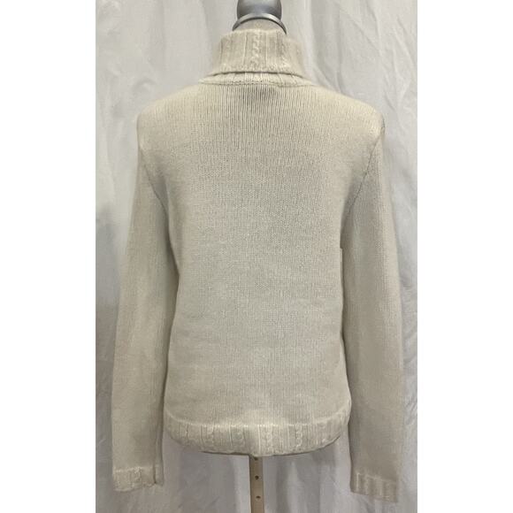 Vintage Ralph Lauren Wool Angora Sweater Turtleneck Embellished Snowflake PL - Picture 3 of 10